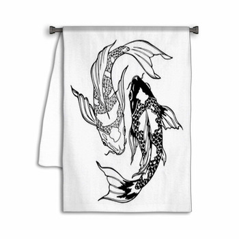 Koi Fish Ying Yang Symbol Towel