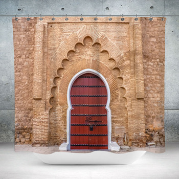 Koutoubia Mosque In Marrakesh  Custom Size Shower Curtain