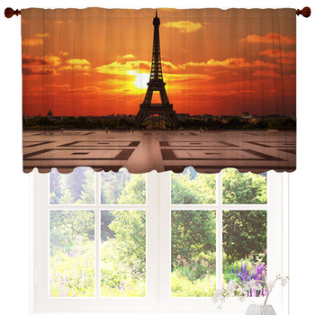 La Tour Eiffel Dal Trocadero All'alba Custom Size Valance