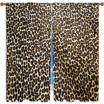 Leopard Background Custom Size Window Curtain