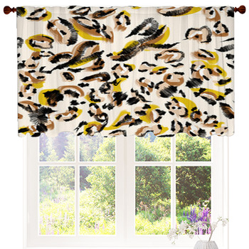 Leopard Pattern Design Illustration Custom Size Valance