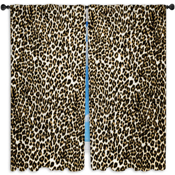 Leopard Print Window Curtain