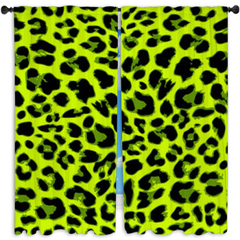 Leopard Seamless Pattern Design In Trendy  Window Curtain