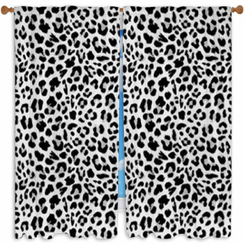 Leopard Seamless Pattern Custom Size Window Curtain