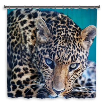 Leopard Shower Curtains, Bath Mats, & Towels Personalize