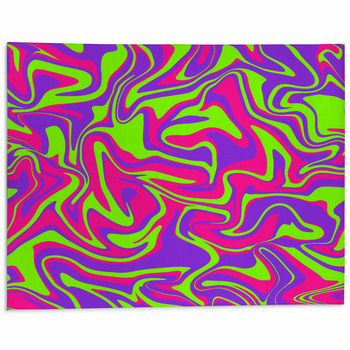 Multi Coloured Rug, Neon Rainbow Colored, Leopard Print Rug