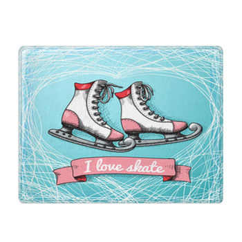 Ice Skating Shower Curtains Mats Towels Personalize