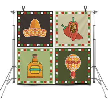 Mexican Party Decorations Mexican Theme Backdrop Fiesta Photo Backdrop  Cinco De Mayo Carnival Colorful Flags Striped Floral Banner Table Decor