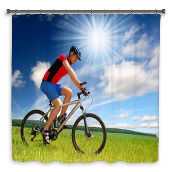 Bicycle Shower Curtains Mats Towels Personalize