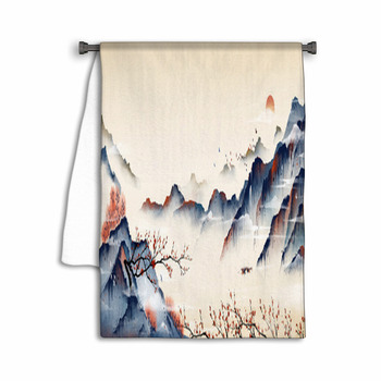 Mountain Peaks Full Of Plum Blossoms Ancient Towel