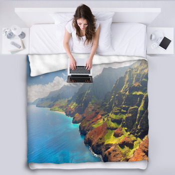 Hawaiian Fleece Blanket Throws Free Personalization