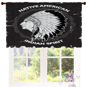 Native American Spirit Vintage Design Custom Size Valance