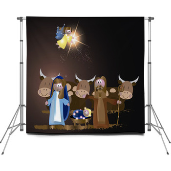 nativity backdrop scene