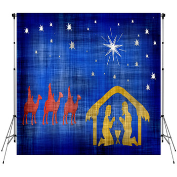 Nativity scene Custom Backdrops | Available in Very Large Custom Sizes