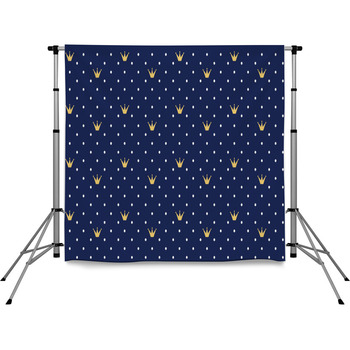 Blue and gold Photo Backdrops | Available in Super Large Custom Sizes