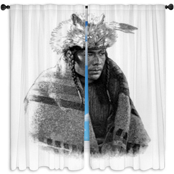 North American Indian Window Curtain