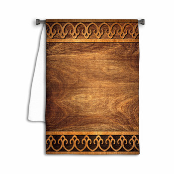 Oriental Wooden Texture Background Towel