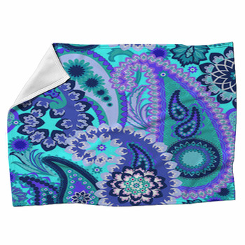 Paisley Fleece Blanket Throws | Free Personalization