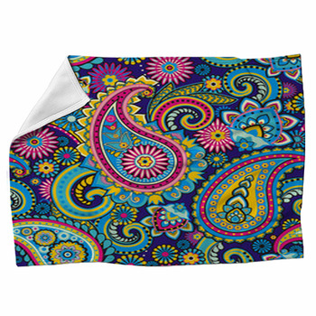 Paisley Fleece Blanket Throws | Free Personalization