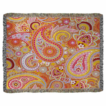 Paisley Fleece Blanket Throws | Free Personalization