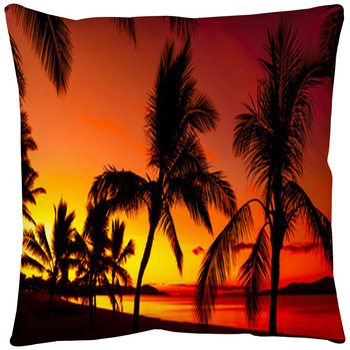 Tropical sunset Throw Pillows, Shams & Pillow Cases