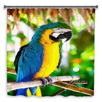 Parrot Shower Curtains Mats Towels Personalize