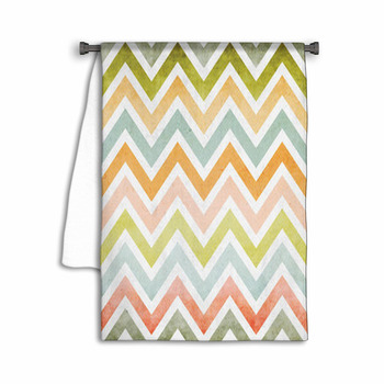 Pastel Color Style Zigzag Chevron Seamless Pattern  Towel