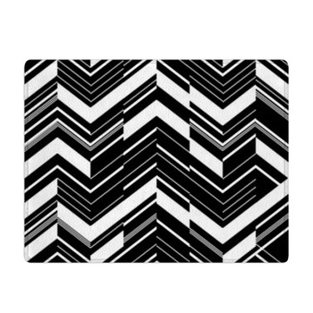 Pattern In Zigzag - Black And White Bath Mat