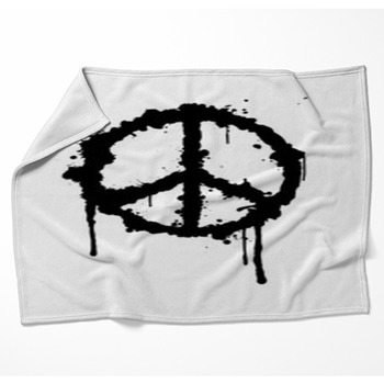 Peace Sign Fleece Blanket Throws Free Personalization