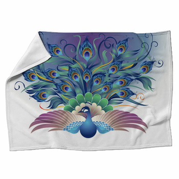 Peacock Fleece Blanket Throws | Free Personalization