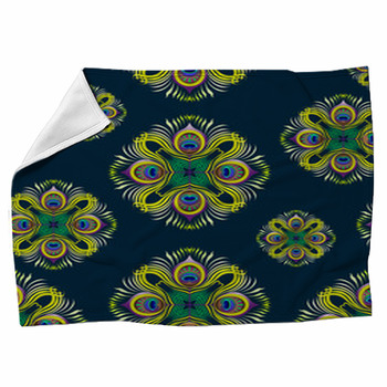 Peacock Fleece Blanket Throws | Free Personalization