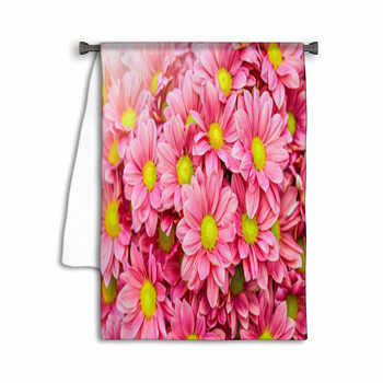 Pink And Yellow Daisies Flower Bunch Bouquets Of Towel