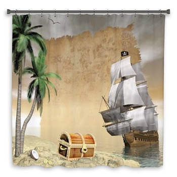 Pirate Ship Shower Curtains