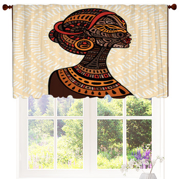 Profile Of Beautiful African Woman Custom Size Valance