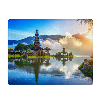 Pura Ulun Danu Bratan Temple In Bali Indonesia Bath Mat