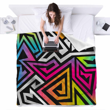  Fleece Throw Blankets for Couch,Abstract Seamless