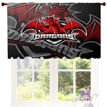 Red Dragon Esports Logo Design Custom Size Valance