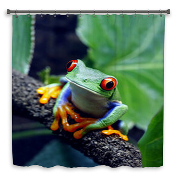 Red Eyed Tree Frog Custom Size Shower Curtain