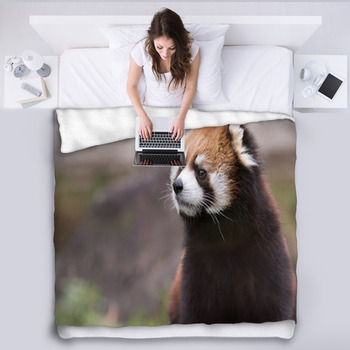 Red panda throw discount blanket