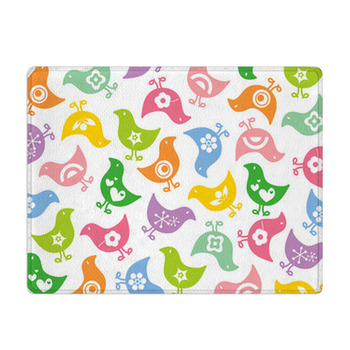 Retro Colorful Fun Icon Chicks Pattern Bath Mat