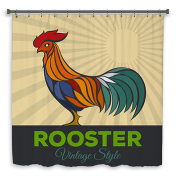 Rooster Logo Custom Size Shower Curtain