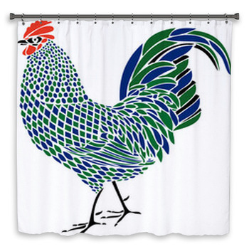 Rooster Multicolor Custom Size Shower Curtain