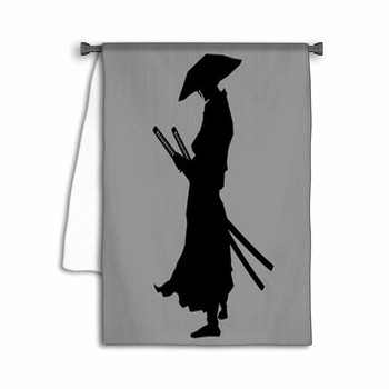 Samurai Silhouette Towel