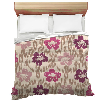 sugarsnap balinese ikat Duvet Cover by Huntleigh