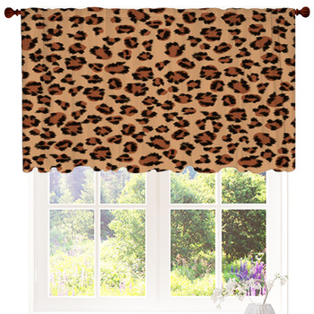 Seamless Background Of Leopard Fur Custom Size Valance