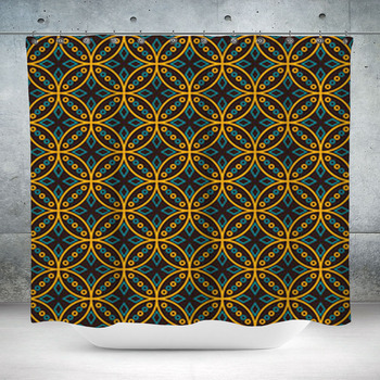 Seamless Batik Pattern Able Custom Size Shower Curtain