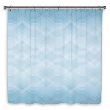 Powder Blue Abstract Custom Shower Curtain