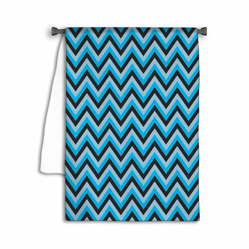 Seamless Chevron Pattern With Dark And Light Blue Towel
