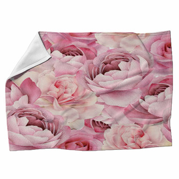 Pink floral Fleece Blanket Throws | Free Personalization