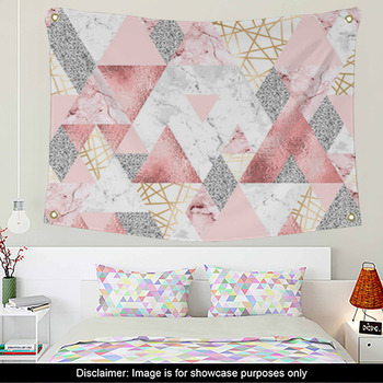 Pink and best sale grey wall tapestry